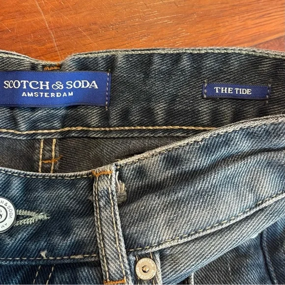 Scotch and Soda The Tide Workwear Balloon Jeans 25 Barrel Leg Dark Wash Baggy - Picture 12 of 13